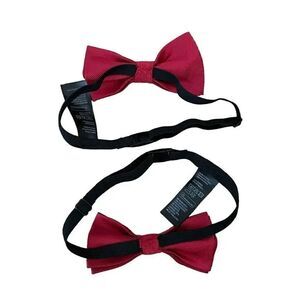 H&M Ruby Red Bow Tie Special Occasion Holidays Bundle Sz 6X & 10